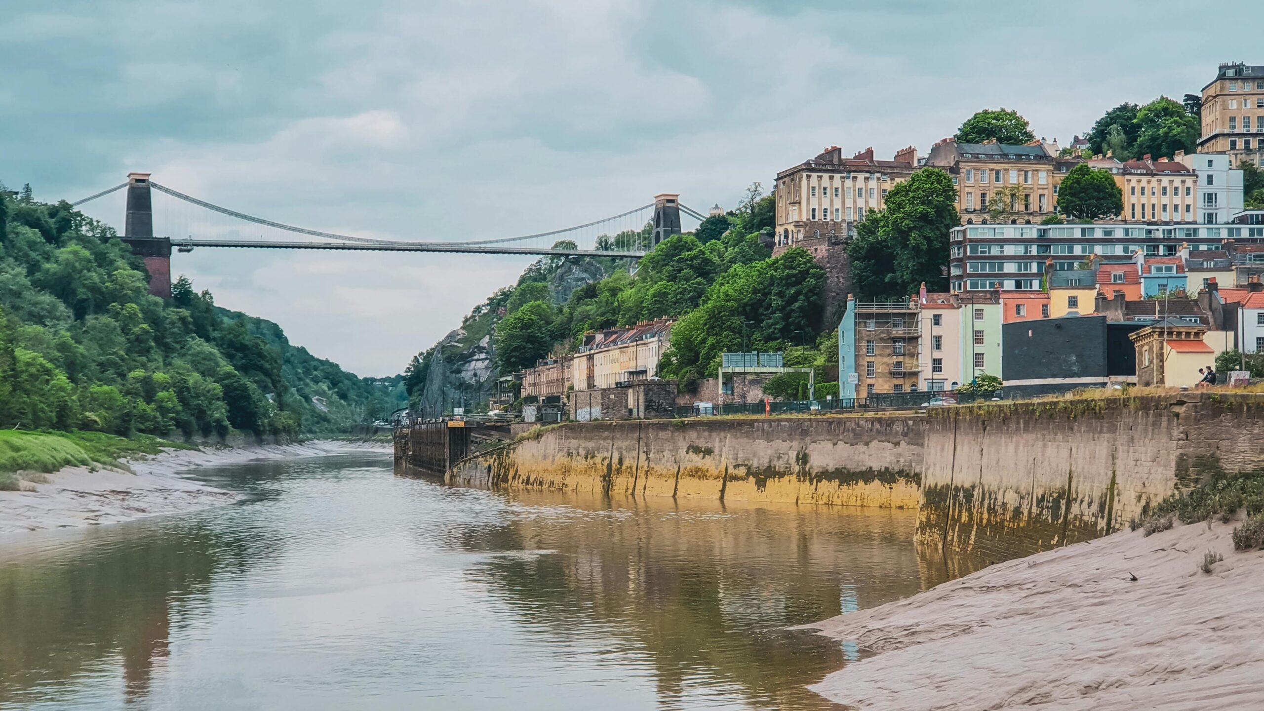Bristol Clifton Bridge viewed for hotwells.